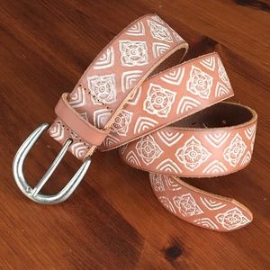 Boho leather belt